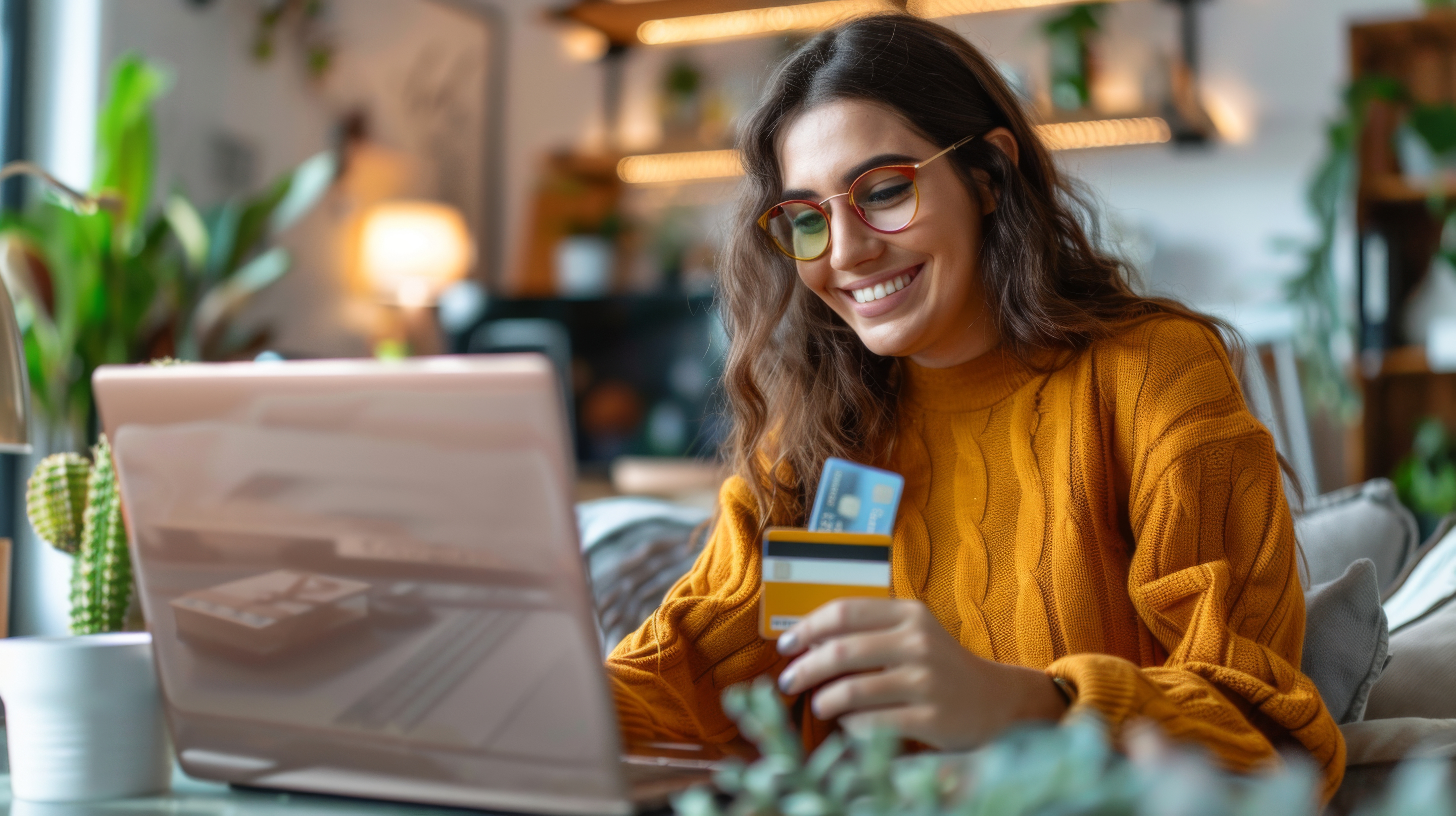 Bilgisayar üzerinden online alışveriş yapan kullanıcı